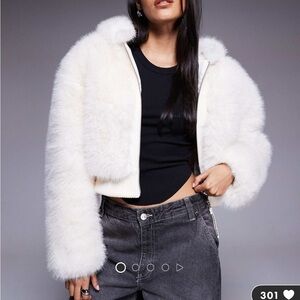 ASOS Cream Teddy Jacket